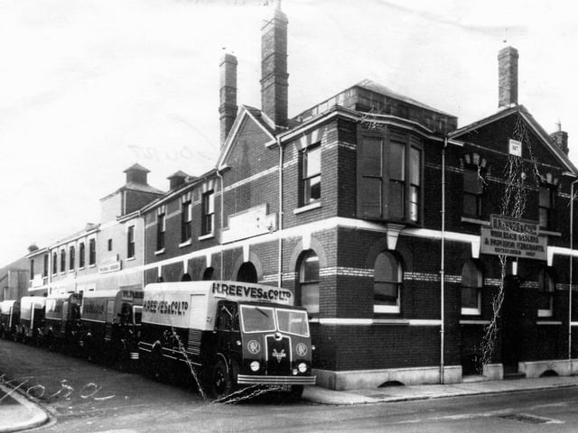 Sent in by R.M.Wall of Milford Court, Landport we see the building of Reeves & Co Wholesale Grocers. The building stood in Greetham Street and is another fine Victorian building with tall chimneys demolished in the sixties.