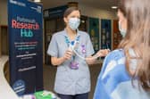 A clinical trials assistant at the Hub, which is located at the John Pounds Centre.