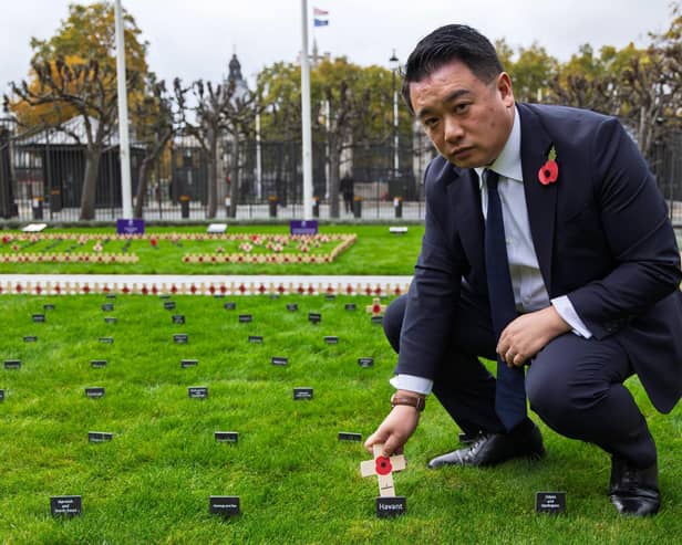 Alan Mak MP in Parliament's Garden of Remembrance