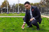 Alan Mak MP in Parliament's Garden of Remembrance