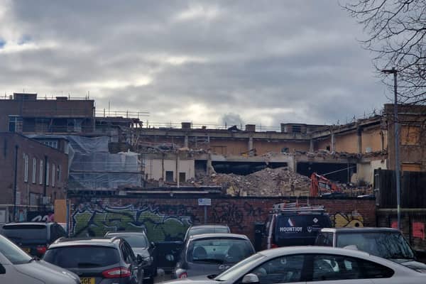 Development taking place at the old Debenhams department store in Palmerston road, Southsea on February 15 2024.