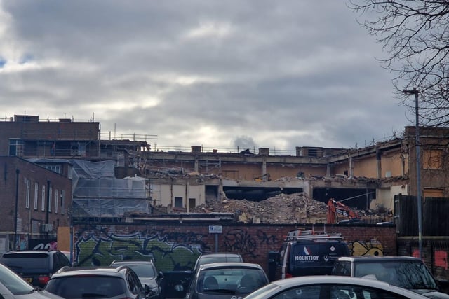 Development taking place at the old Debenhams department store in Palmerston road, Southsea on February 15 2024.