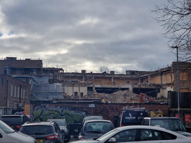 Development taking place at the old Debenhams department store in Palmerston road, Southsea on February 15 2024.