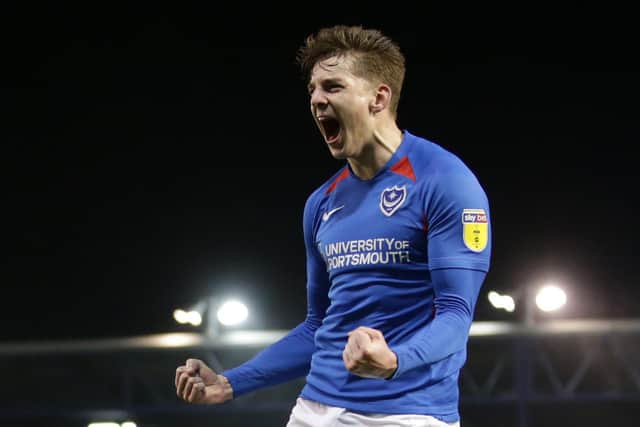 Steve Seddon celebrates scoring against Rochdale. Picture: Robin Jones/Getty Images