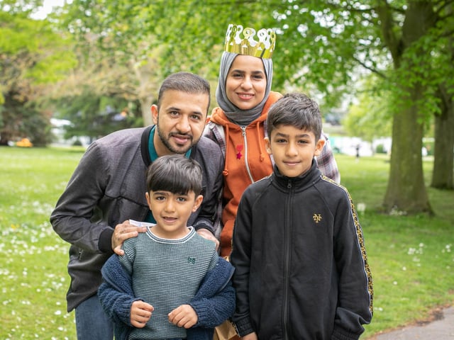 The Alsubhi family at Victoria Park