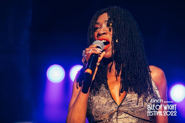 Heather Small in The Big Top at the Isle of Wight Festival 2022 on the opening Thursday