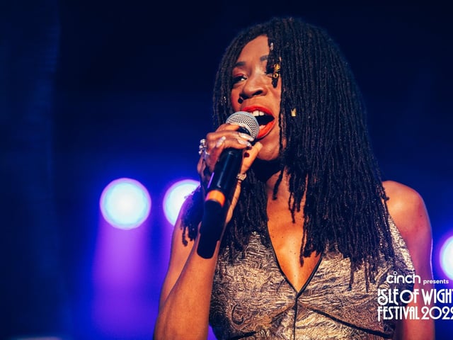 Heather Small in The Big Top at the Isle of Wight Festival 2022 on the opening Thursday