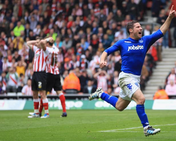 David Norris' dramatic equaliser at St Mary's in April 2012 entered Pompey folklore. He's still playing 11 years later - at the age of 42. Picture: Michael Steele/Getty Images