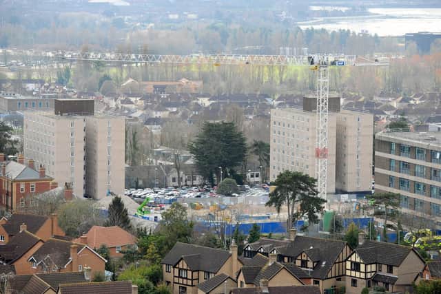 The crane at Queen Alexandra Hospital in Cosham, ready for work to start on the new A&E.
Picture: Sarah Standing (030323-5985)