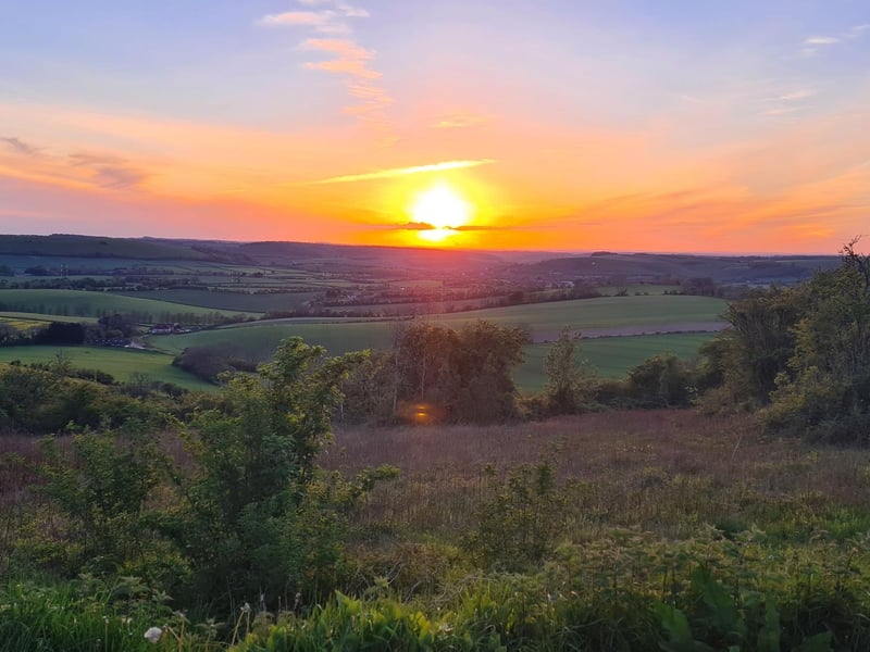 Some glorious views can be taken at Butser Hill. The image was taken during a sunset trail run taken by Alex Yorke