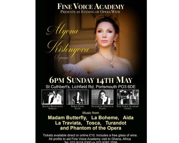 The Fine Voice Academy are producing an online rendition of World in Union, in support of Ukrainian soprano Alonya Kistenyova, who's daughter, Elizabeth Zinevych, is stuck in the war-torn country.