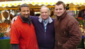 2007. Market traders now placed in Commercial Road Portsmouth. Three of the four generations ¬ (Centre) George Warren (73), with (left) his son Michael (46) and (right) his grandson James (25. Picture: Mallcolm Wells (070151-120)