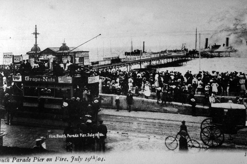 South Parade Pier is on fire on July 19, 1904. The News PP4143