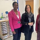 From left - Jennese Alozie, CEO of University of Chichester Academy Trust, Ruth Worswick, Headteacher of Arundel Court School, and Cllr Suzy Horton