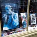 Picture of David Bowie at the Pie and Vinyl event.