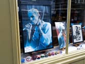 Picture of David Bowie at the Pie and Vinyl event.