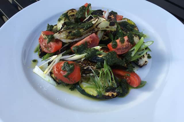 Fennell and courgette salad with lovage dressing by Lawrence Murphy
