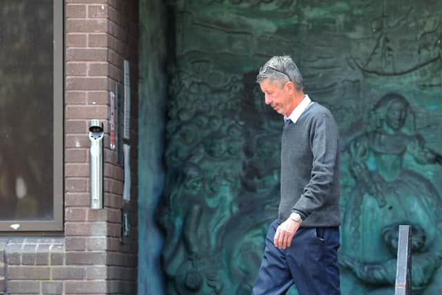 Builder Nicholas Hutton leaving Portsmouth Crown Court.
Picture: (070820-5938)