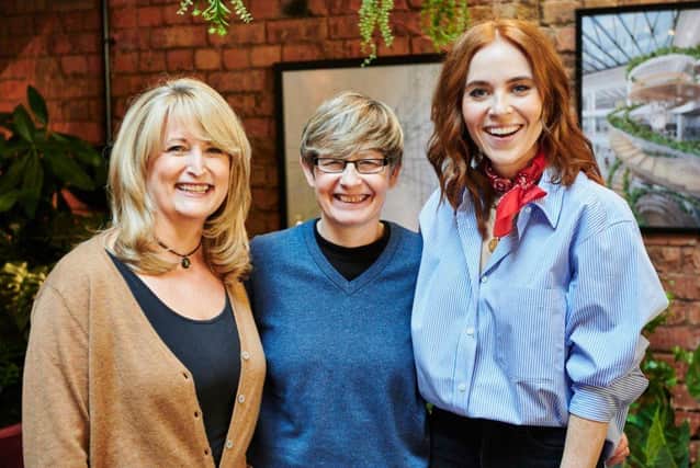From left: Judy Lording and Lisa Hotson with Your Home Made Perfect host Angela Scanlon. Picture: BBC/Remarkable