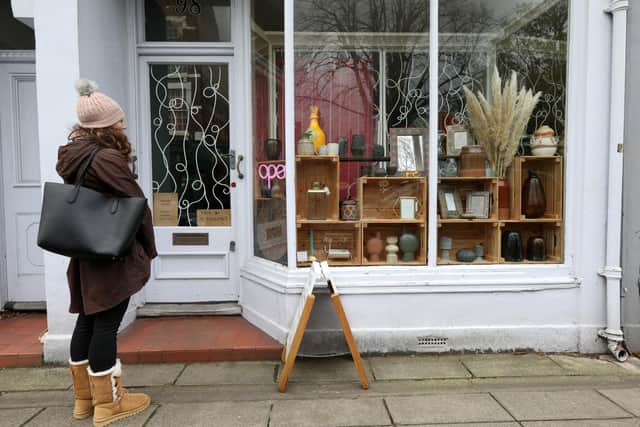 Customer at Eclettika. Small Business Saturday on Marmion Rd, Southsea
Picture: Chris Moorhouse   (051220-17)