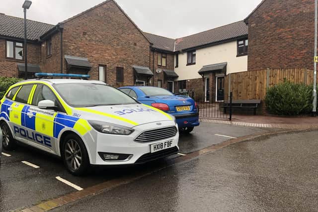 Police in Austin Close, Paulsgrove, Portsmouth, after the  cannabis factory was discovered
Picture: Tom Cotterill