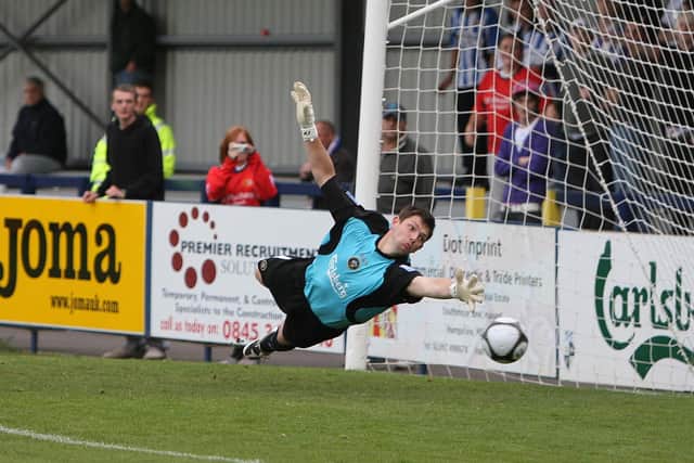 Kevin Scriven in action during his time at Westleigh Park - he is now in charge of Wessex League Premier strugglers Alresford who visit Horndean on Tuesday.  Pic by Dave Haines.