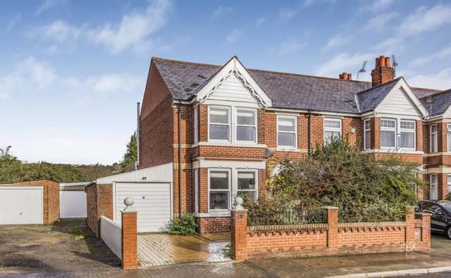 The property comes with three bedrooms, one bathroom and two reception rooms.