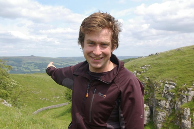 Will Sheaff pointing out the route for the 2013 Peak District Challenge.