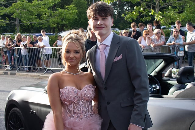 Pupils arriving at the Prom