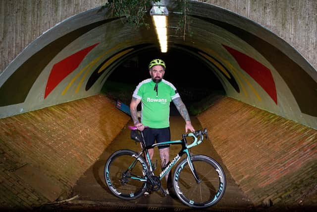 Eugene Scardifield 1,000 mile bike ride for charity.

Pictured: Eugene Scardifield near his home in Waterlooville on 14 January 2020

Picture: Habibur Rahman