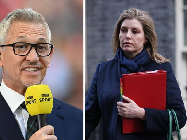 Gary Lineker and Portsmouth North Penny Mordaunt
