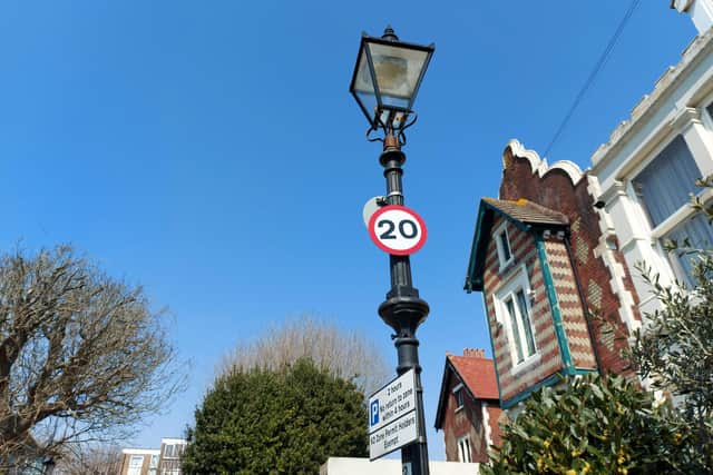An example of a heritage street light that will just have its bulb changed in Queens Grove in Southsea