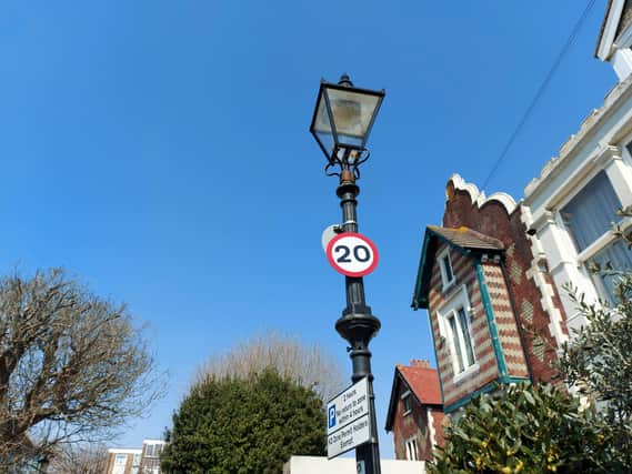 An example of a heritage street light that will just have its bulb changed in Queens Grove in Southsea