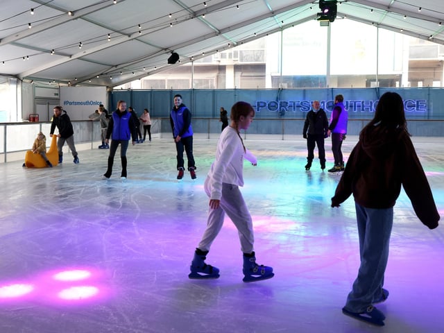 The first session at Portsmouth Ice Rink, Guildhall Square Portsmouth