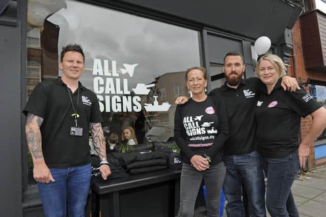 Veterans mental health charity All Call Signs was one of the groups involved in the forum.
(l to r), Dan Arnold, Viv Johnston, Stephen James, and Kerry McCarran-Clarke.

Picture: Ian Hargreaves  (150619-4)