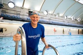 Making a splash: Swimming legend, Duncan Goodhew MBE, is urging people across Yorkshire to sign up for Swimathon 2025 to raise vital funds for Cancer Research UK, the end of life charity Marie Curie and Swimathon Foundation. Dive in at swimathon.org.
