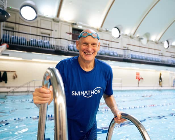 Making a splash: Swimming legend, Duncan Goodhew MBE, is urging people across Yorkshire to sign up for Swimathon 2025 to raise vital funds for Cancer Research UK, the end of life charity Marie Curie and Swimathon Foundation. Dive in at swimathon.org.