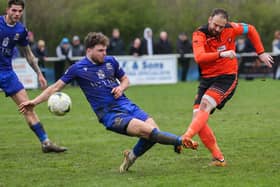 Portchester's Brett Pitman has scored 50 league and cup goals in 2022/23. Picture by Nathan Lipsham