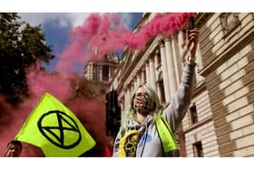 XR Southsea member Selma Heimedinger at a London protest in September