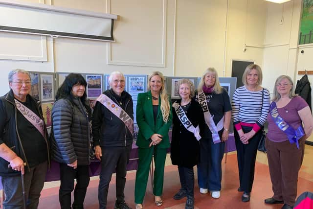 Amanda Martin MP with local WASPI women at their recent event in Milton