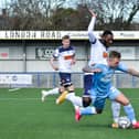 Hawks' Roarie Deacon in action during last weekend's FA Trophy tie against Notts County. Pic: Daniel Haswell/SPP