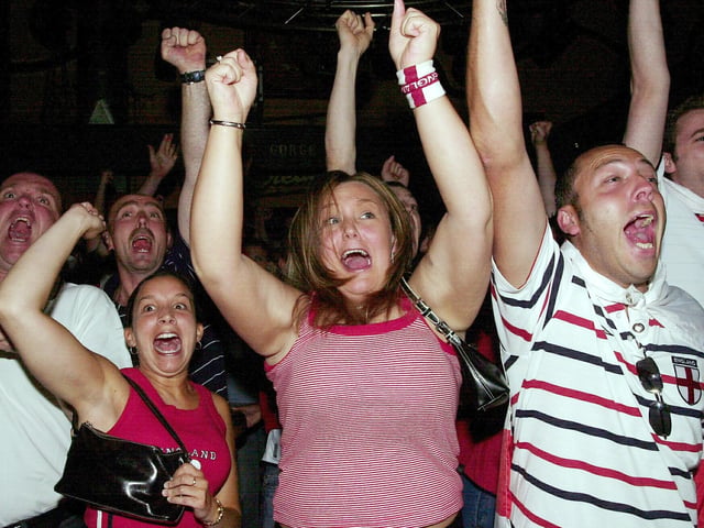 England football fans at Walkabout bar in Guildhall Walk - was this you?