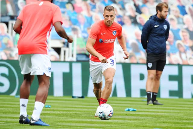 Lee Brown earned Kenny Jackett's praise after restored to Pompey's side - and as skipper. Picture: Joe Pepler