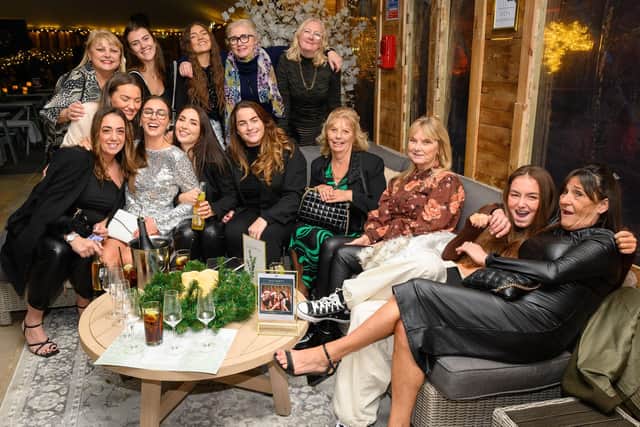 Pictured is: Jordan Hunt (silver dress) with her hen party. Jordan will be getting married at The Queens Hotel in a few weeks.
Picture: Keith Woodland (261121-17)