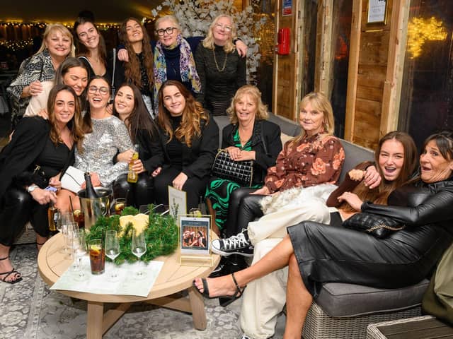 Pictured is: Jordan Hunt (silver dress) with her hen party. Jordan will be getting married at The Queens Hotel in a few weeks.
Picture: Keith Woodland (261121-17)