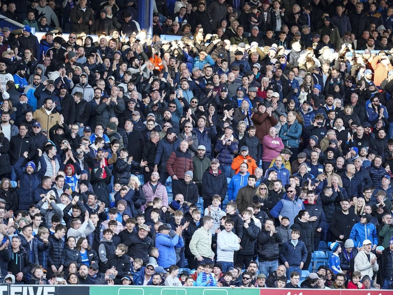 20,303 fans were packed into Fratton Park for the visit of Oxford United.
