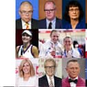 Top row, left to right - Deputy Chief Medical Officer for England Professor Jonathan Van Tam (Knighthood), Chief scientific adviser Sir Patrick Vallance (Knight Commander of the Order of the Bath), Chief executive of the UK Health Security Agency Dr Jenny Harries (Damehood), Chief Medical Officer for England Professor Chris Whitty (Knighthood); recipients from the field of sport.
Second row, left to right: Emma Raducanu (MBE), Jason Kenny (Knighthood) Laura Kenny (Damehood) and Tom Daley (MBE); and recipients from the field of entertainment Bottom row, left to right: Kate Garraway (MBE), William Roache (OBE), Daniel Craig (CMG) and Joanna Lumley (Damehood) Picture: PA Wire