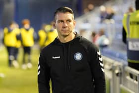 Wycombe Wanderers boss Matt Bloomfield at Fratton Park in his side's 2-1 defeat to Pompey. Pic: Jason Brown.