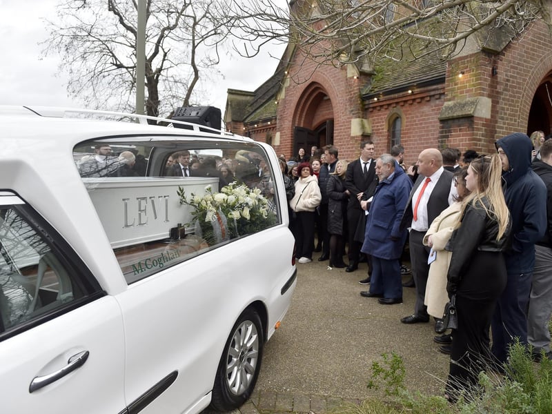 The funeral of Levi Kent took place on Thursday, December 21, 2023 at St John's Church in Forton Road, Gosport. Picture: Sarah Standing (211223-3970)
