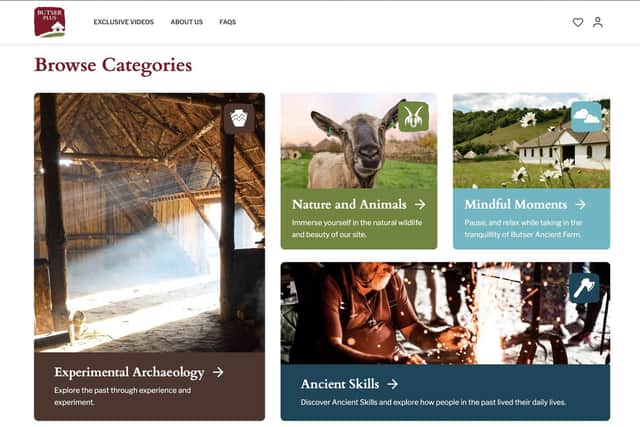 A screenshot from Butser Plus, the new web-subscription service from Butser Ancient Farm